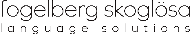 logotyp fogelberg skogl&ouml;sa language solutions
